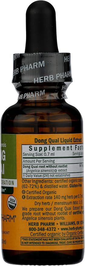 Herb Pharm Dong Quai Liquid Extract for Female Reproductive System Support, 1 Fl Oz