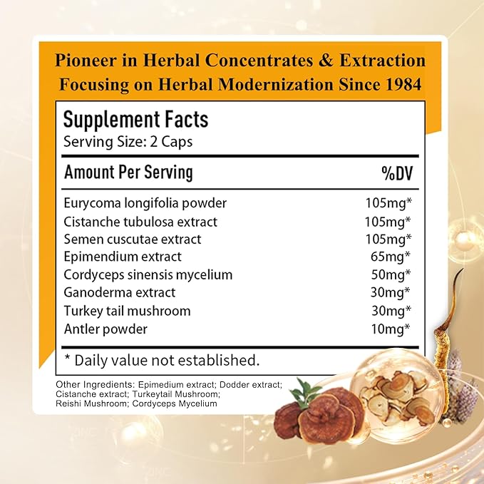 EnerQi, Energy Booster & Support Stamina, Kidney Health Supplement, 60 Caps (1 Bottle)