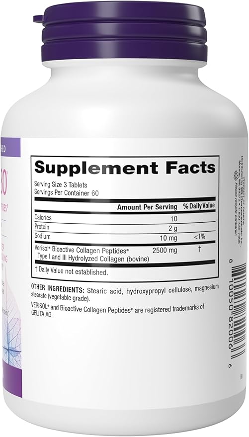 Webber Naturals Collagen30 Anti-Wrinkle, 2,500mg of Bioactive Collagen Peptides Per Serving, 180 Tablets, Helps Reduce Deep Wrinkles, Fine Lines & Stimulates Skin Cells, Non GMO, Dairy & Gluten Free