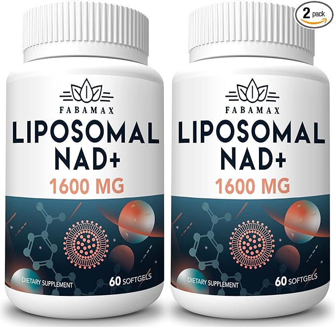 1600 mg Liposomal NAD Supplement, 98% Pure NAD+ Supplement, Superior Absorption, Alternative to Nicotinamide Riboside or NADH to Boost NAD+ for Aging Defense, Energy, Longevity, 120 Softgels