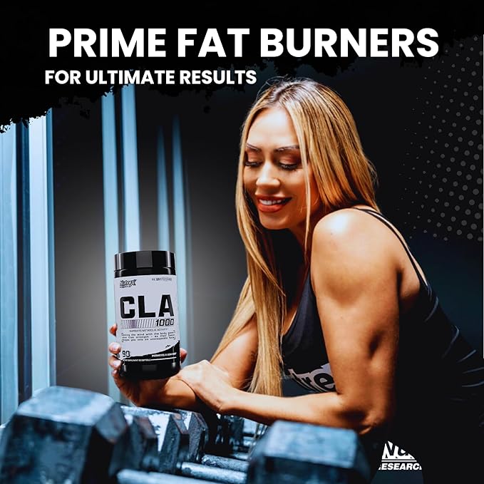 Nutrex CLA 90 Soft Gels - 1000mg Conjugated Linoleic Acid Active Blend from Safflower Oil - Stimulant-Free Metabolism Booster Pills for Weight Loss