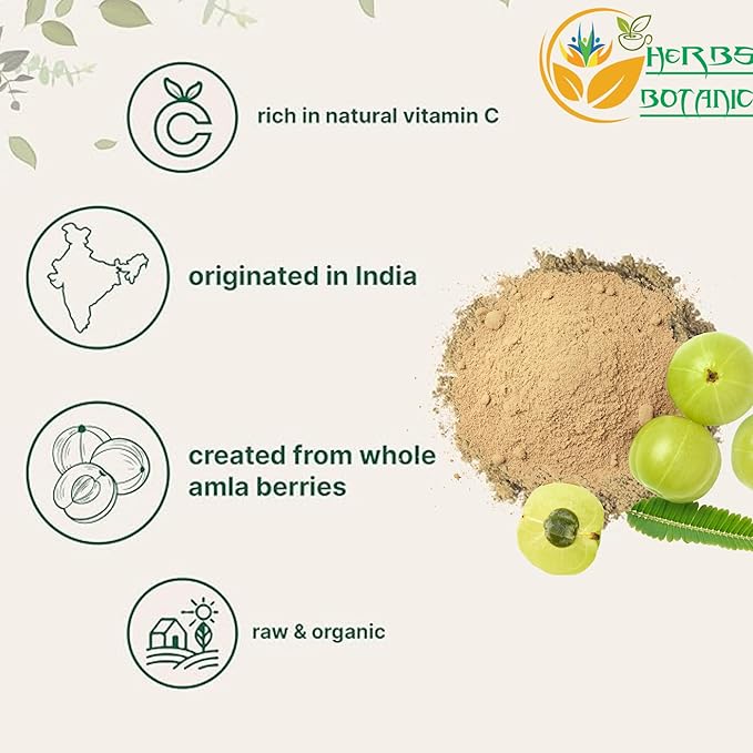 Natural Amla Powder (Indian Gooseberry, Amalaki), Pure Natural Fruit Powder with Vitamin C for Hair Growth & Immune Support, Emblica Officinalis, 5.3 oz / 150 gm