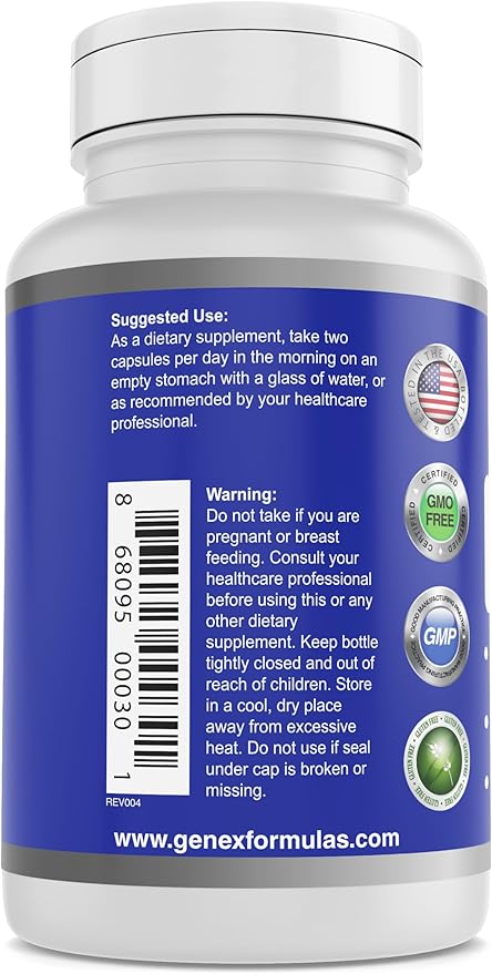 Genex Formulas NR Nicotinamide Riboside 300mg/Serving (60 Capsules) NAD+ Precursor for Healthy Aging - GMP-Certified, Non-GMO, Gluten-Free, Vegetarian (1 Pack)