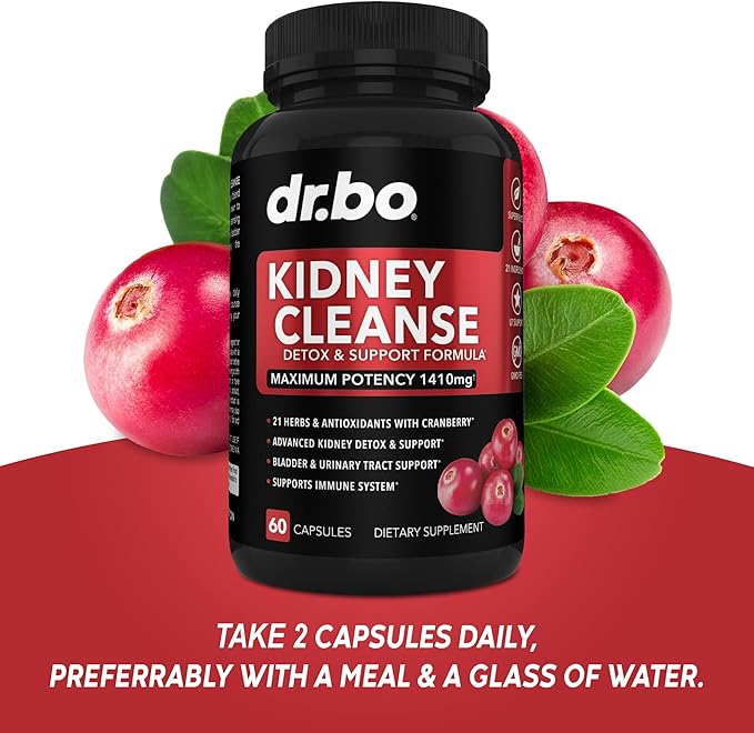 Kidney Cleanse Detox Support Supplement & Bladder Health Drops - Organic Kidney Bladder Supplements Drops & Pills Juniper Berry Cleavers Dandelion Cranberry - Kidneys Renal & Urinary Tract Supplements