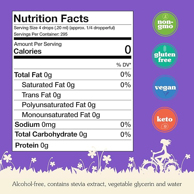 NuNaturals Liquid Stevia, Sugar-Free Sweetener, Plant-Based Sugar Substitute, Zero Calorie, Unflavored, Alcohol-Free, 2 oz