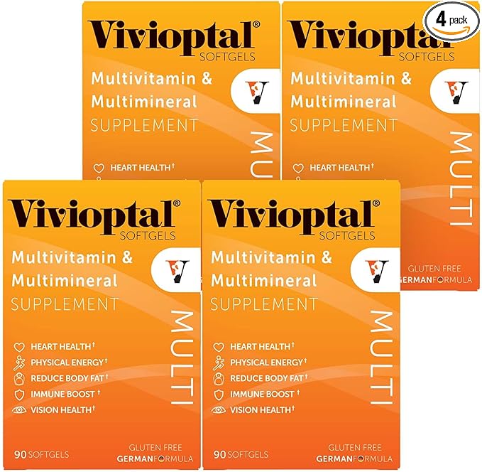 Vivioptal Multi, 90 Softgels (1 Year Supply), Multivitamin & Multimineral, Gluten Free, German Formula