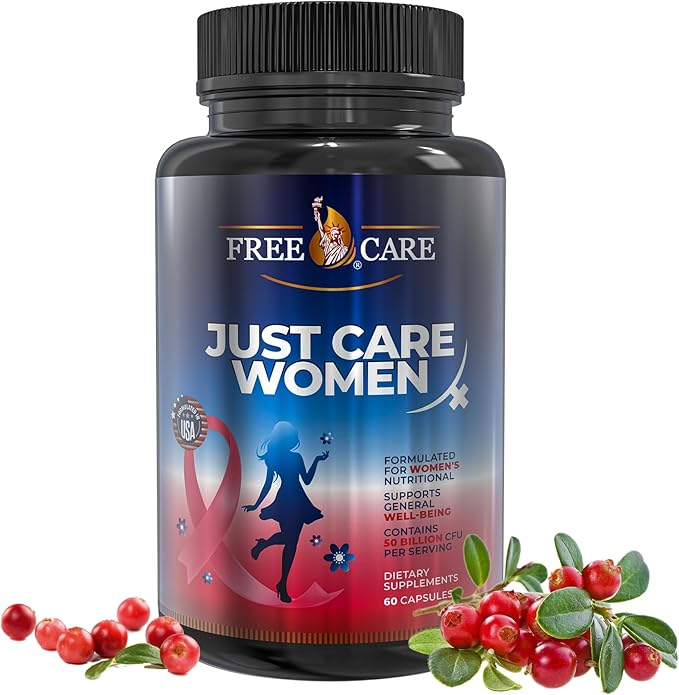 Probiotics for Women 50 Billion CFU 8 Strains, for Women’s Daily Digestive & Feminine Health, with Cranberry Extract, Acidophilus, Organic Prebiotics & Selenium, Gluten & Dairy Free, 60Capsules