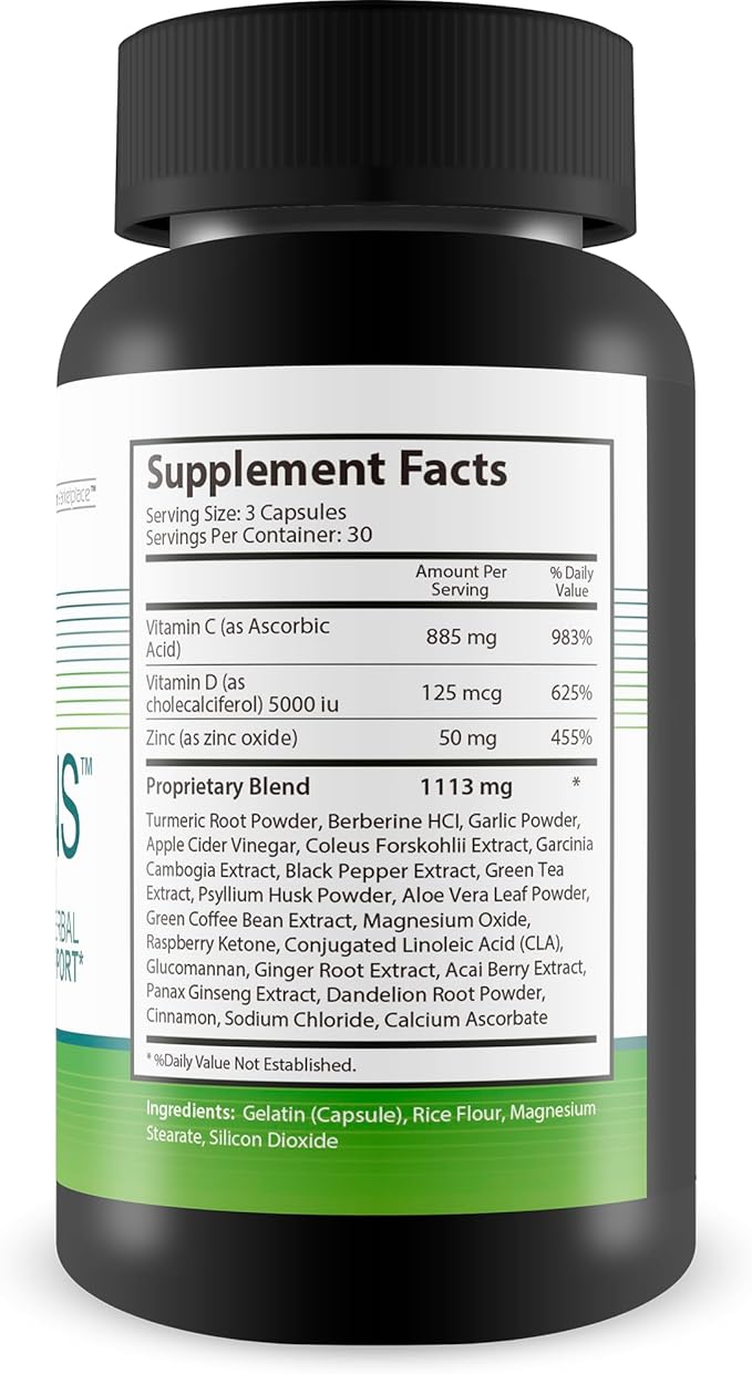 The Makers CDZ Vitamins - Our Best Health Supplement - Vitamin C D Zinc & Herbs - Full Body Health Supplements - Cdz Supplement Vitamin C D and Zinc - Overall Health Support - Full Body Supplements