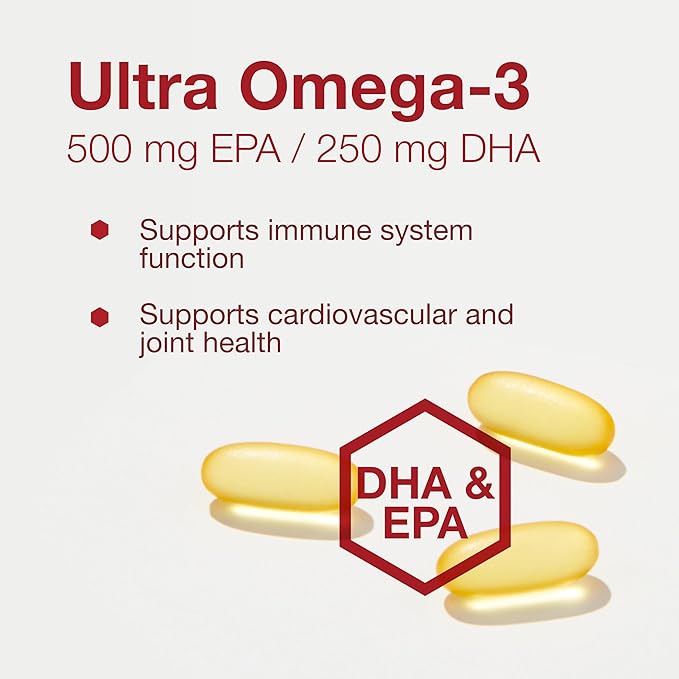 Protocol Ultra Omega-3-500mg EPA & 250mg DHA - Fish Oil for Brain Support, Heart & Nervous System Health* - EPA DHA Omega Supplement - Non-GMO & Halal - 180 Softgels