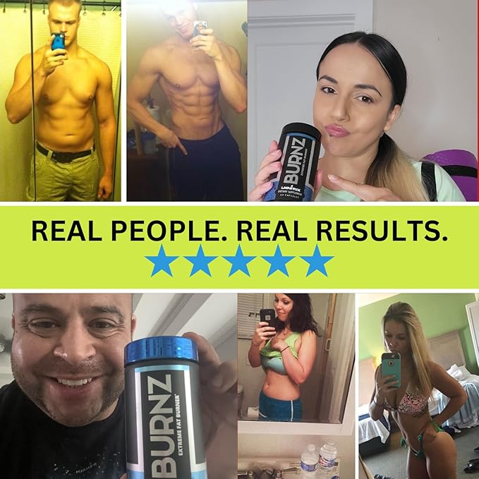 Burnz EXT - Extreme Thermogenic Fat Burner - Powerful Weight Managment Aid, Stronger Than Most Diet Pills - True Plateau Destroyer - Lose Weight Fast for Men and Women - 60ct