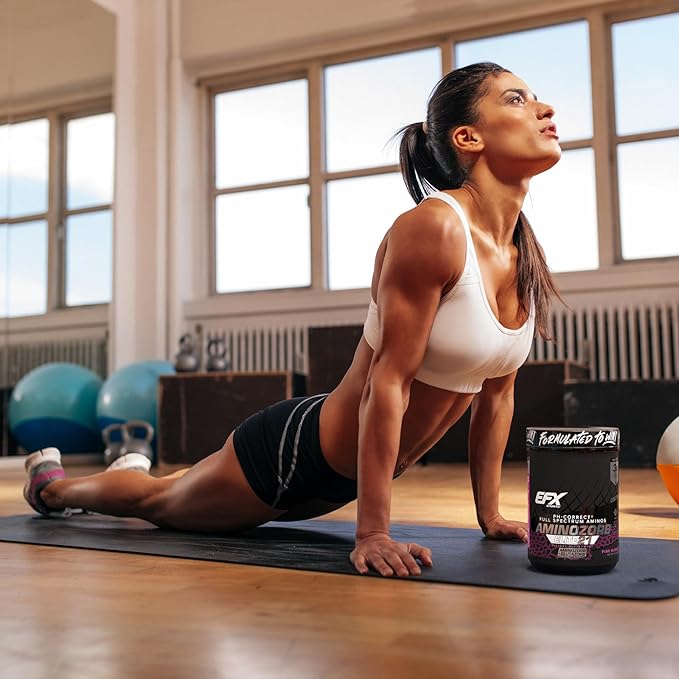 EFX Sports Aminozorb Elite 21 | PH-Correct, Full Spectrum Aminos + Glutamine | Essential & Non Essential Aminos | Zero Sugars | 30 Servings (Pink Bubblegum)