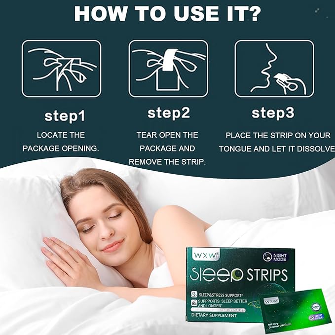 WXW Melatonin, Melatonin Supplements for Restful Sleep, Sleep Aids for Adults, Melatonin 3 mg Fast Dissolve & Release 30 Tablets