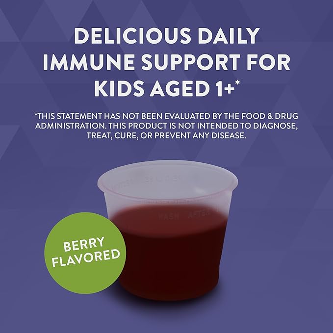 Nature's Way Sambucus Elderberry Nighttime Syrup for Kids with Melatonin, Immune Support*, 4 Fl Oz