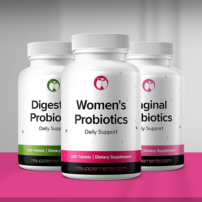 Probiotics for Women Supplement 240 Tablets 3 Billion CFU Made in The USA (240, Women's Probiotics)