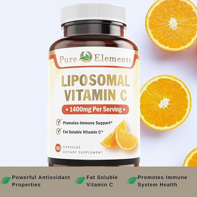 Liposomal Vitamin C Dietary Supplement, Capsules Non GMO, Soy Free, Gluten Free