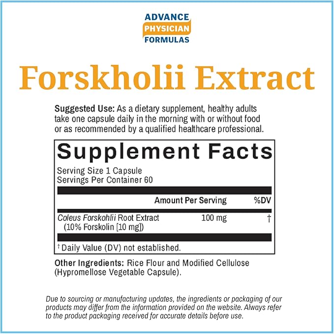 Forskolin (Coleus Forskohlii) Extract, 100 mg, 60 Vegetable Capsules
