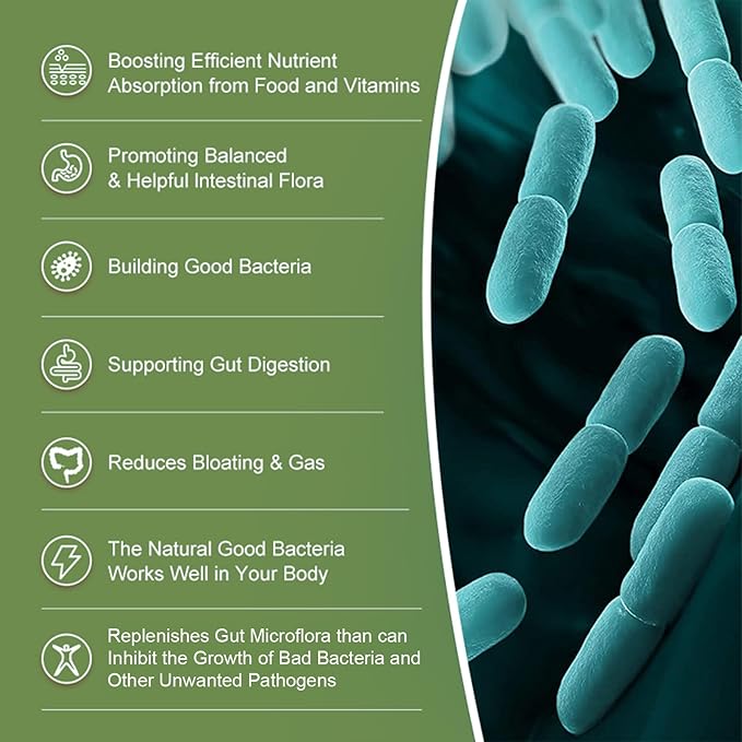 Probiotics 60 Billion CFU 10 Strains, with Organic Probiotic for Digestive & Gut, Immune, Bloating Health, Daily Probiotics Supplement for Women & Men, Non-GMO, Gluten Free, 30 Capsules