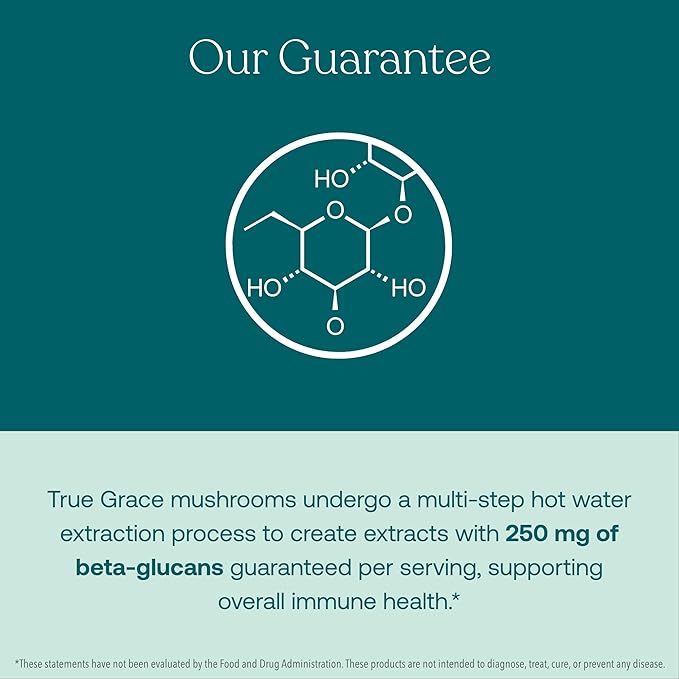 True Grace Mushroom Myco-Renew Blend Daily Immune Support - 60 Count Capsules - Organic