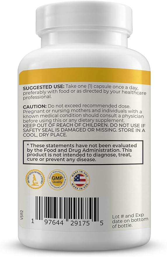Vitamin D3 K2 Supplement, 5000 IU - Supports Immune and Cardiac Wellness, High Potency, Gluten Free, 60 Capsules