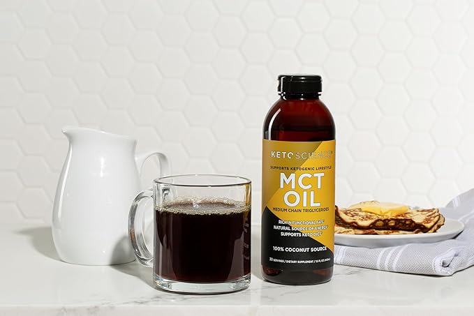 KETO SCIENCE Ketogenic MCT Oil, Dietary Supplement, Made from 100% Coconuts, Promotes Energy, Unflavored, 15 Fl Oz