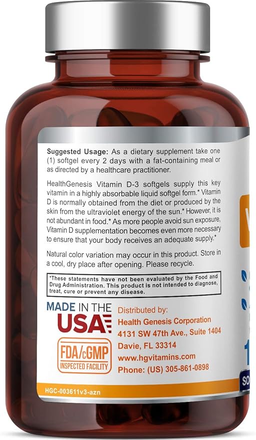 Vitamin D-3 10000 IU 120 Softgels - High-Potency in Extra Virgin Olive Oil Non-GMO Soy-Free Supports Strong Bones Immune Health