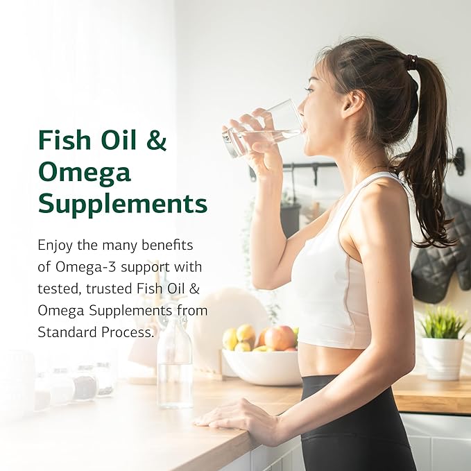 Standard Process Inc. Olprima EPA/DHA - Whole Food Brain Health, Heart Health Support, Sardine and Anchovy Fish Oil, Omega 3 with Astaxanthin - Gluten Free - 60 Softgels