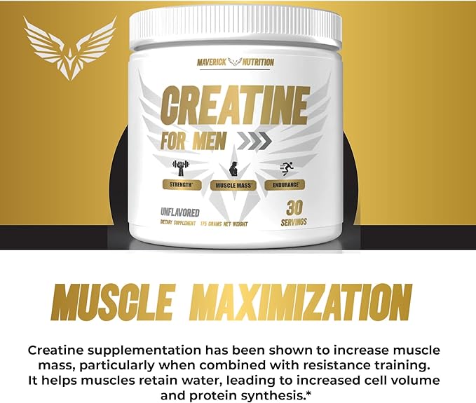 Creatine for Men - Creatine Powder for Men - Muscle Builder for Men - Creatine - Creatine Monohydrate - Creatine Powder - Creatine Monohydrate Powder - Creatine Monohydrate for Men - 30 Servings