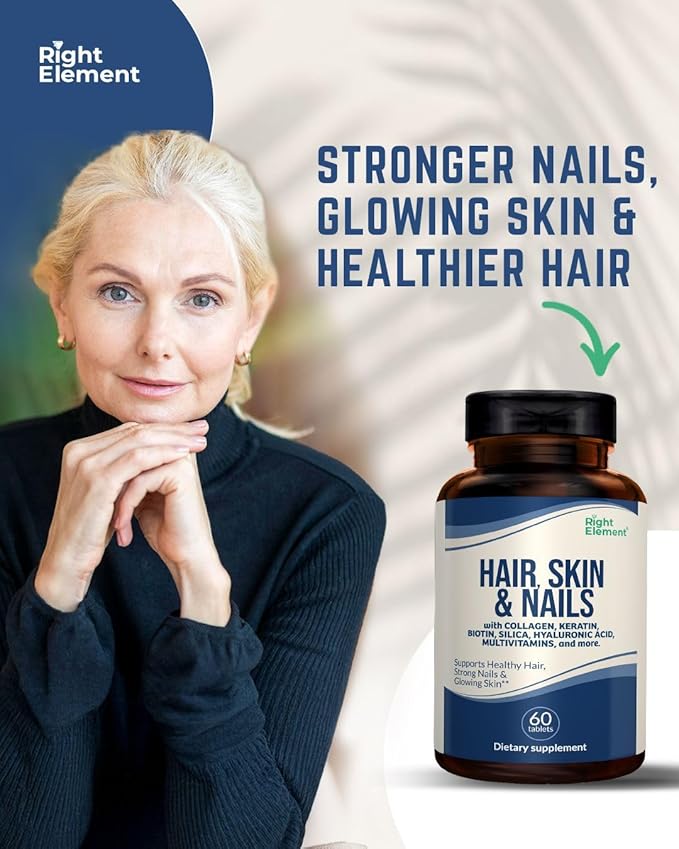 Hair, Skin & Nails Support – Biotin & Collagen Supplement (1-Pack)