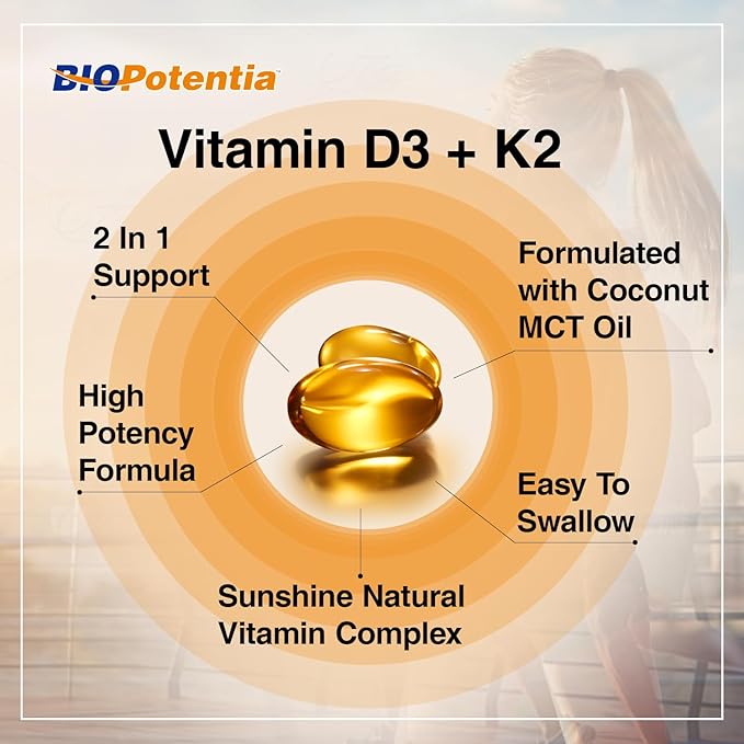 Vitamin D3 K2 with MCT Oil Supplement, Vitamin D3 5000 IU & K2 (MK7), Supports Immune, Bone & Teeth Health - Gluten Free Non-GMO - 90 Softgels