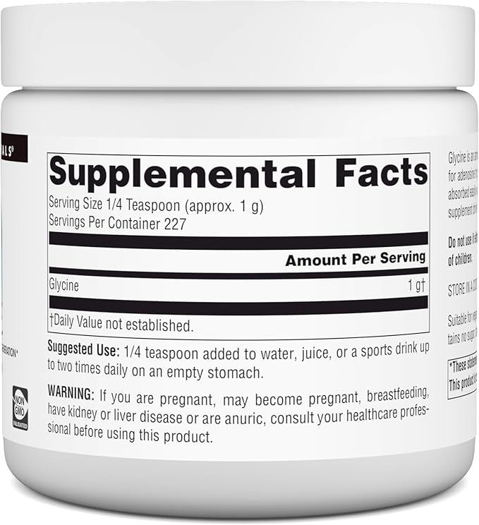Source Naturals Glycine, for Protein Systhesis and Energy Generation*, 454 Grams - 8 oz Powder