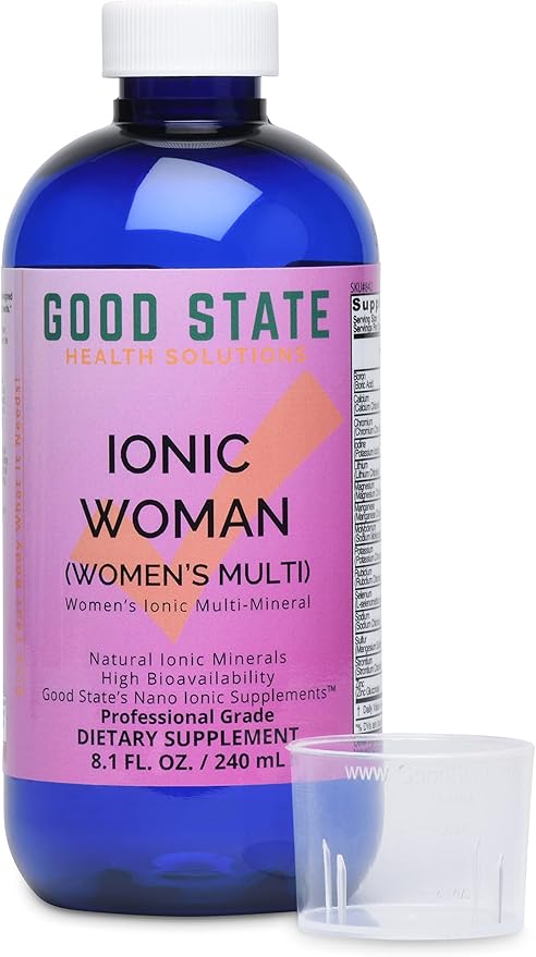 Good State Ionic Woman | Women's Liquid Ionic Multi Mineral | Vegan | Dietary Supplement | 15 Different Minerals (8 oz.)