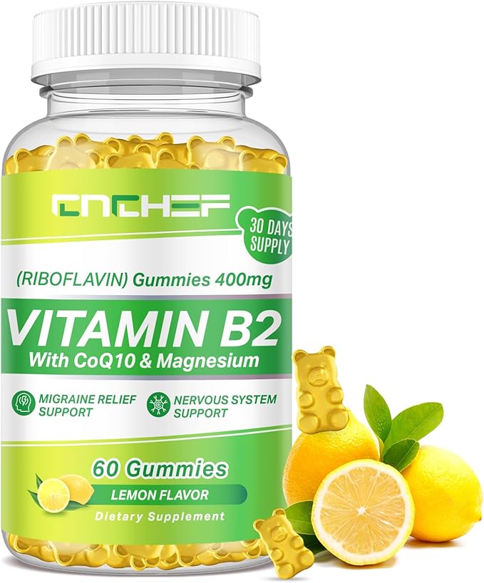 Vitamin B2 Gummies - 400mg Riboflavin Supplement for Adults & Kids