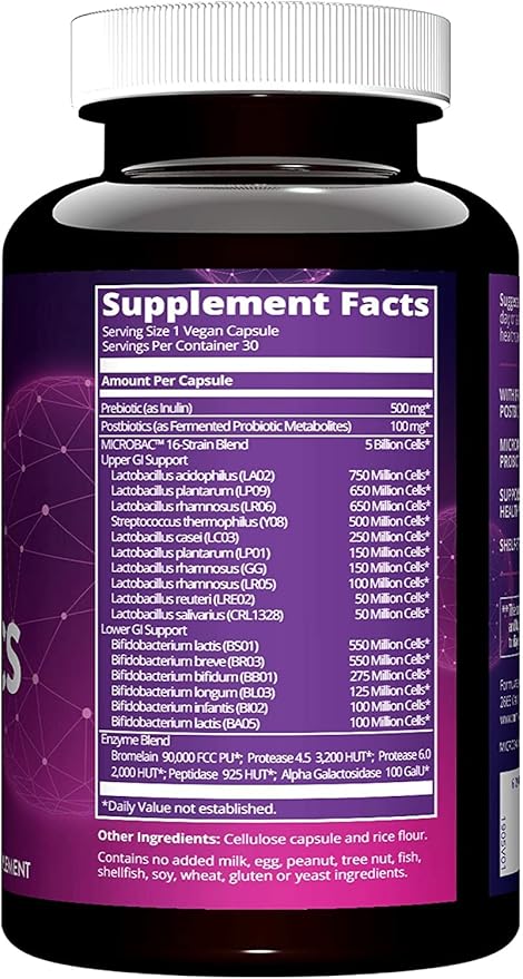 MRM Nutrition Daily Probiotics | Intestinal + Immune Health | Prebiotics + postbiotics | 5 Billion Cells | Good Bacteria for Gut Health| 16 Bacterial strains | Shelf Stable | 30 Servings