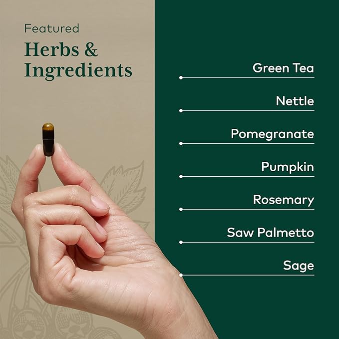 Gaia Herbs Pro Prostate Formula - Supplement Supports Prostate Health* - Antioxidant Support with Green Tea White Sage Pomegranate & Stinging Nettle Root - 60 Liquid Phyto-Caps (30 Servings)