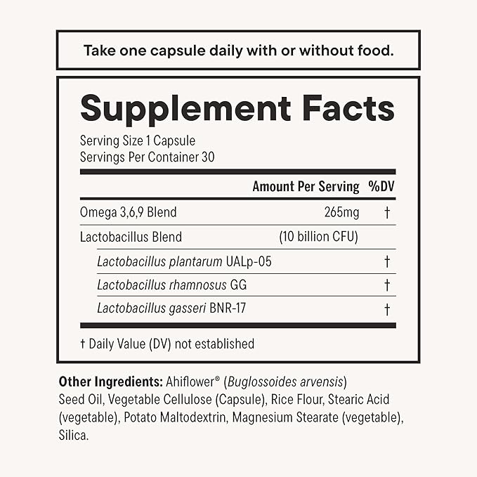 Daily Nouri Weight Health Probiotic | Weight Management, Metabolism & Digestion Support for Women & Men | Probiotics with Vegan Omega 3-6-9 Blend | 30-Day Supply