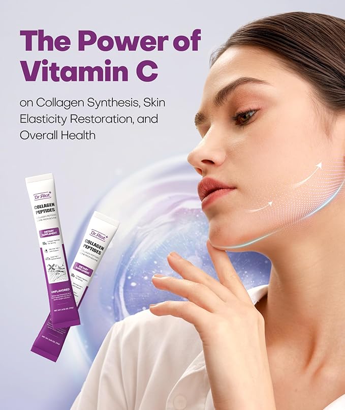 2X Boost Collagen Peptides Powder for Skin Hair Nail Joints Health, Ultra High Absorption Collagen Powder with Hydrolyzed Type 1 & 3 + VC, Unflavored Collagen Supplements for Women & Men, 30 Servings