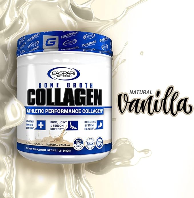 Bone Broth Athletic Performance Collagen Natural Vanilla (1 Lbs. / 30 Servings)