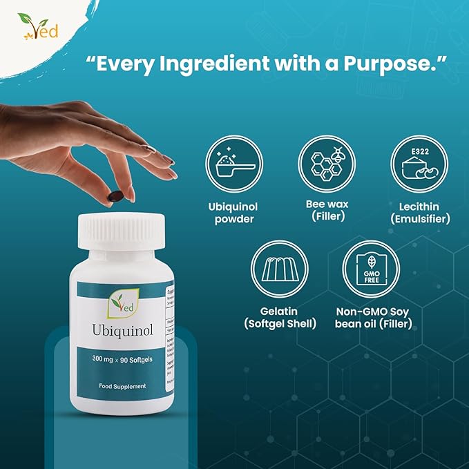Ubiquinol 300mg, 90 Softgels, Enhanced Bioactivity CoQ10