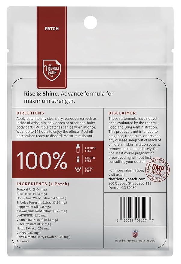 Relief Night & Rise & Shine Patch Bundle - Arnica, Melatonin, Tongkat Ali, Ashwagandha, Horny Goat Weed & Saffron for Sleep, Soreness, Strength & Performance - 16 Plant-Powered Patches for Men and Wom