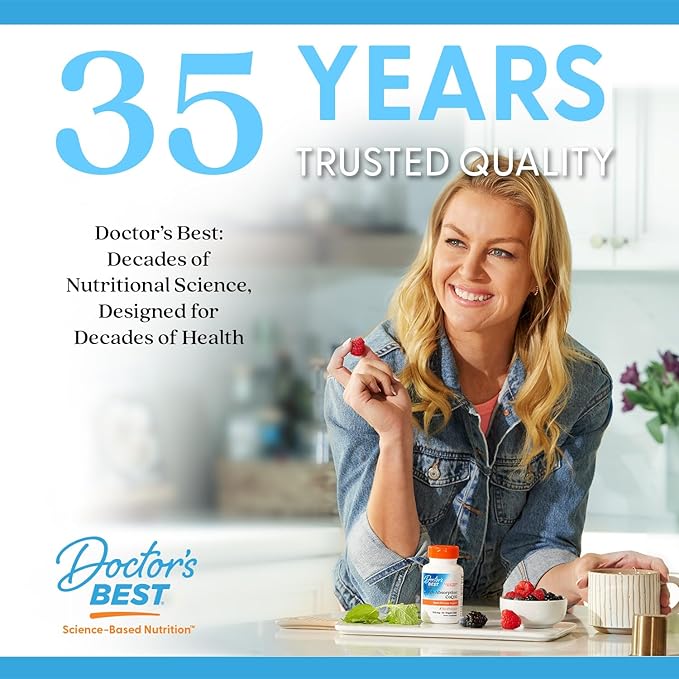 Doctors Best Bacopa with Synapsa, Supports Cognitive Performance, Non-GMO, Gluten Free, Soy Free, Vegan 60 Veggie Caps
