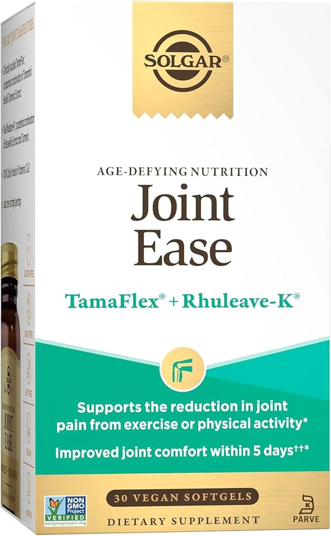 Solgar Joint Ease Age-Defying Nutrition for Men & Women—Support Joint Health with Boswellia and Turmeric Extracts, Vitamins D & C, One Softgel Daily, Vegan, Dairy, Soy and Gluten-Free, 30 Servings