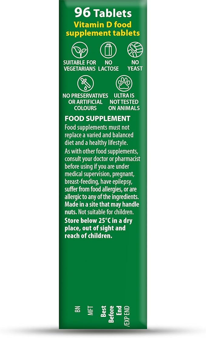 Ultra by Vitabiotics Vitamin D Tablets x 96