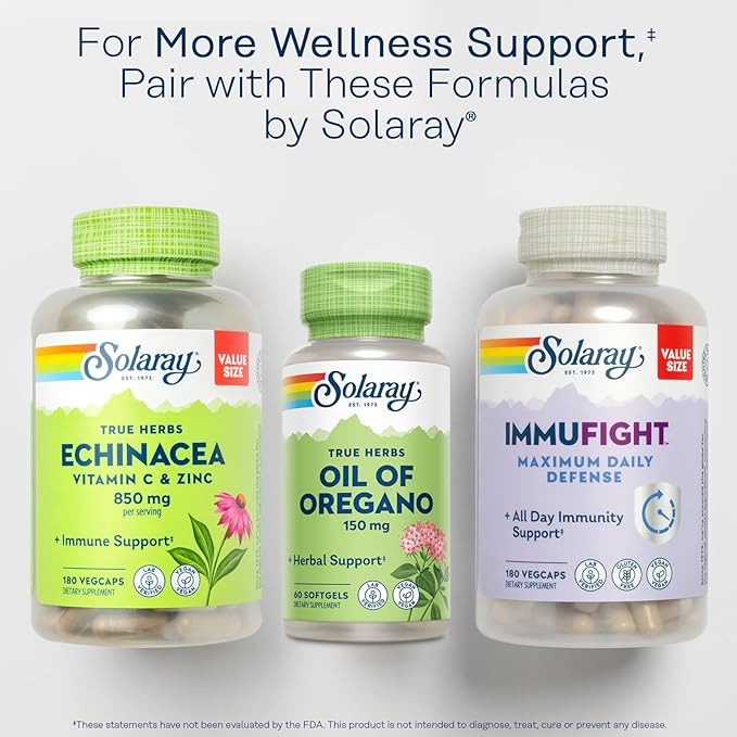 SOLARAY Oil of Oregano Softgels 150 mg - Oregano Oil Supplement for Powerful Wellness Support - Gentle Digestion - Extra Virgin Olive Oil Base - Vegan, 60-Day Guarantee - 60 Servings, 60 Softgels