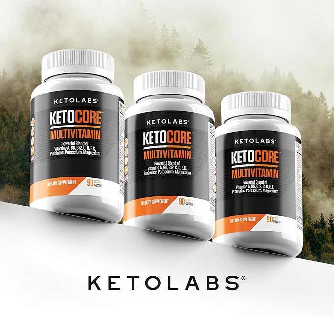 Ketocore Keto Vitamins | Keto Multivitamin for Men & Women | Keto Supplements & Carnivore Diet Supplements, Keto Friendly Multivitamin | No Keto Flu | Rich in Magnesium & Potassium | 90 Capsules