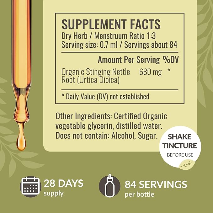 HERBAMAMA Herbal Liquid Drops Kit - Bundle of Stinging Nettle 2 fl oz & Turmeric Curcumin Tincture 4 fl oz - Vegan, Non-GMO, Sugar & Alcohol-Free - 2 Pack