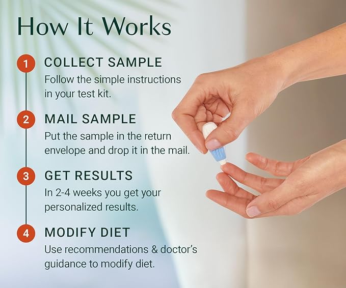 ALGAECAL Omega 3 Finger Test Kit – Easy Home Test Kit with Pre-Paid Return Envelope, Quick & Hassle-Free Certified Lab-Verified Results for Accurate Omega-3 Levels, Made in USA