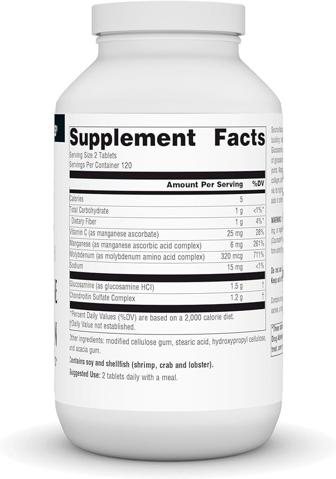 Source Naturals Extra Strength Glucosamine Chondroitin, Promotes Healthy Joints*, 240 Tablets