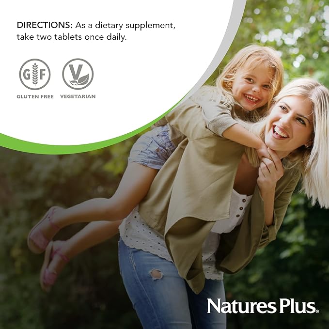 NaturesPlus Ultra Prenatal Multivitamin - 800 mcg Folate, 90 Vegetarian Tablets - Prenatal Supplement with Iron, Iodine, Calcium & B-Complex Vitamins - Gluten-Free - 45 Servings