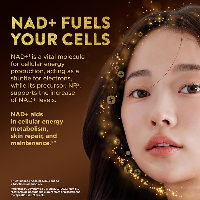Swisse Plus NAD+ Beauty Restore | Clinically Tested Ingredients | NAD+ Supplement for Men & Women | Supports Collagen Formation, Skin Elasticity & Anti-Aging Supplement | 30 Capsules