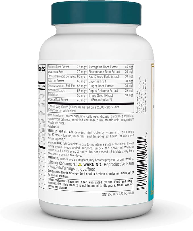 Source Naturals Wellness Formula Bio-Aligned Vitamins & Herbal Defense - Immune System Support Supplement & Immunity Booster* - 90 Count